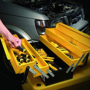 STANLEY 1-94-738 18INCH 460MM CANTILEVER TOOL BOX WITH 5 TRAYS AND DOUBLE HANDLES FOR EASY AND COVIENENT