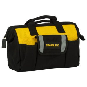 STANLEY STST512114 12" MULTIPURPOSE TOOLS STORAGE NYLON WATER PROOF OPEN MOUTH BAG, 1 YEAR WARRANTY
