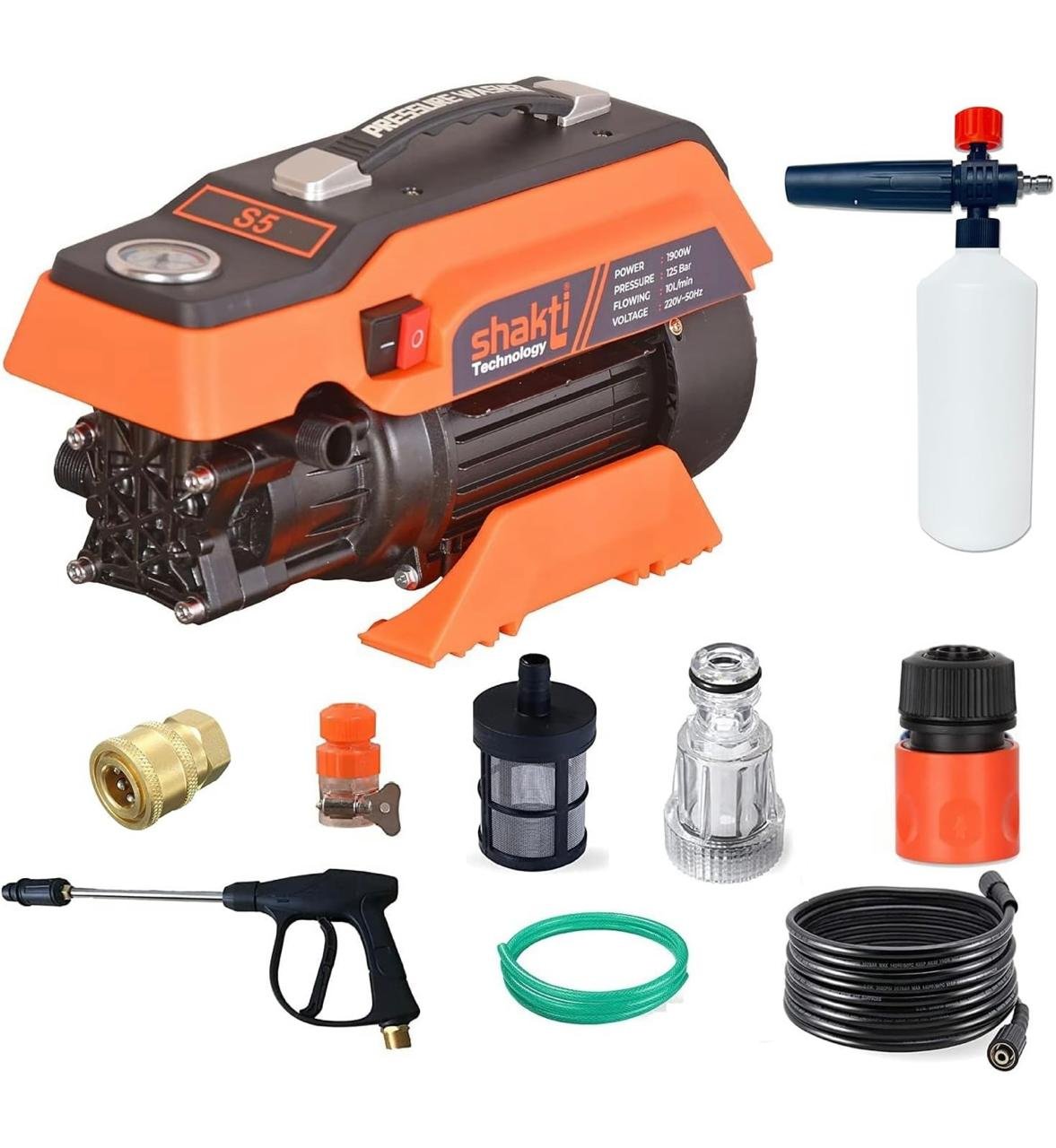 S5 HIGH PRESSURE CAR WASHING MACHINE 1900W PRESSURE 120 BAR