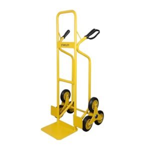 STANLEY SXWT-HT523 Steel Handtruck, 200kg Capacity, 6"(150mm) Stair Climber Wheels, 3-Wheeled Design for Easy Movement, Ergonomic Handle with Knuckle Protection, Dimensions: 59x52x119 cm