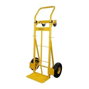 STANLEY SXWT-MT519 2-in-1 Steel Multi Truck,Handtruck (150kg Capacity) & Platform (200kg Capacity),10"(260mm) Pneumatic Wheels, Dimensions: 46x58x143.5 cm, Loadplate Dimensions: 35.5x85 cm
