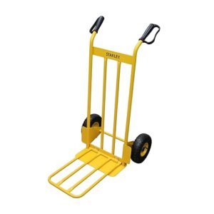 STANLEY SXWT-HT535 Steel Handtruck, 200kg Load Capacity, 19.6"(500mm) Foldable Extension, Ideal for Moving Heavy Loads, Boxes & Furniture, Folded Dimn: 44x59x110 cm, Open Dimn: 78x60x110 cm