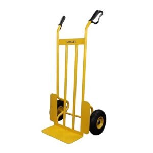 STANLEY SXWT-HT526 Steel Handtruck,300kg Load Capacity,10"(260mm) Pneumatic Wheels,Ergonomic Handle with Knuckle Protection,Ideal for Moving Heavy Loads, Boxes & Furniture, Dimensions: 46.5x62x118 cm