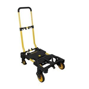 STANLEY SXWT-FT585-SP 2-in-1 Steel Folding Truck, Handtruck(70kg Capacity) & Platform Truck(137kg Capacity), Weight: 7.4kg, Folded Dimn: 38.9x11.7x64.3 cm, Handtruck Dimn: 45x41.6x110 cm