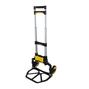 STANLEY SXWT-FT501-SP Folding Handtruck, 70kg Load Capacity, Fully Assembled, Soft Grip Handle, Includes Elastic Bungee Cord, Open Dimn: 40x41x100 cm, Folded Dimn: 38.5x5.6x63.5 cm